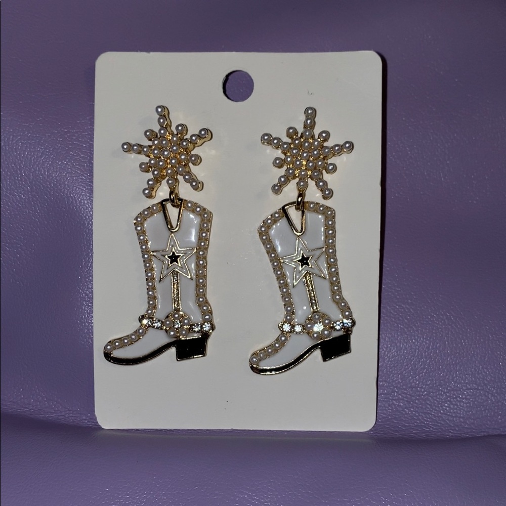 🤠 Howdy Cowgirl Boot Earrings